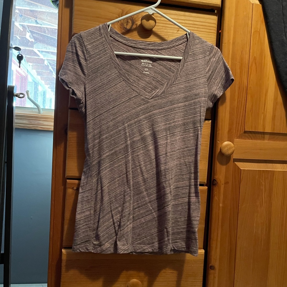 Garage V neck fitted tee